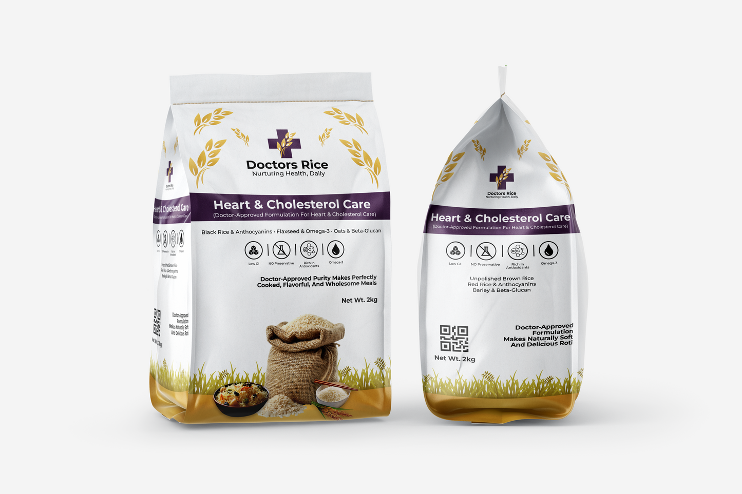Doctors Rice Heart & Cholesterol Care - Black Rice & Flaxseed Blend