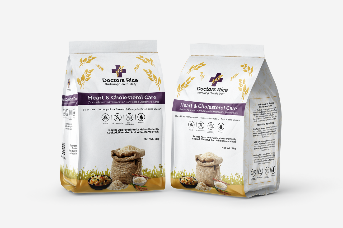 Doctors Rice Heart & Cholesterol Care - Black Rice & Flaxseed Blend