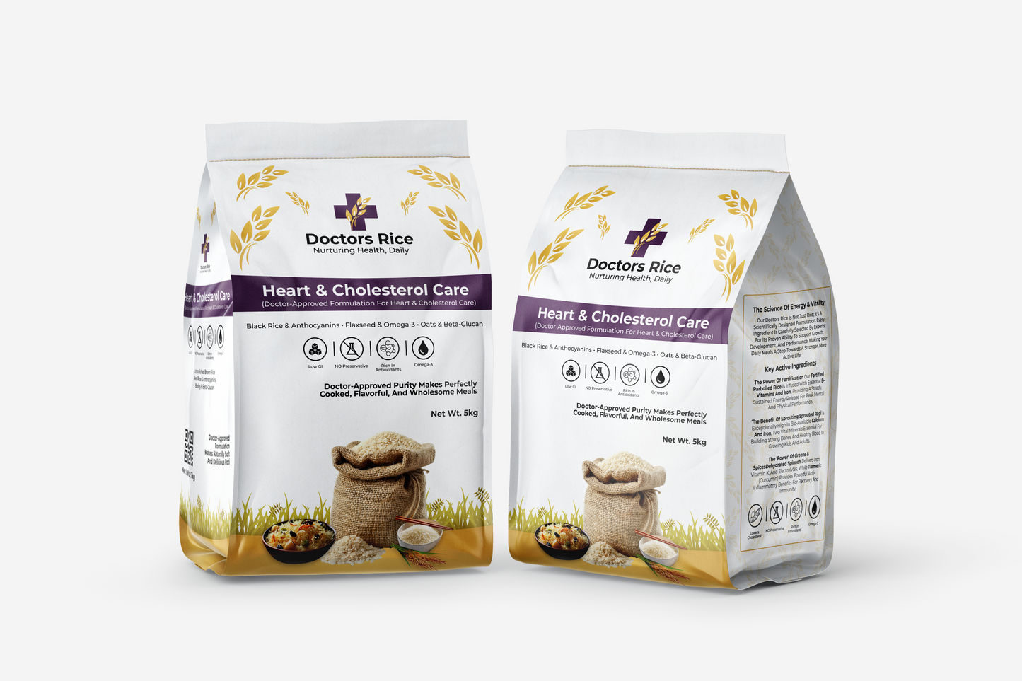 Doctors Rice Heart & Cholesterol Care - Black Rice & Flaxseed Blend