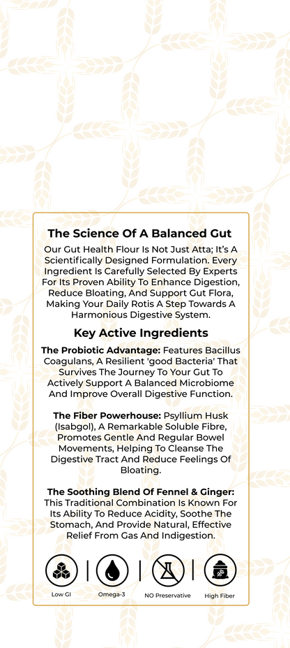 Gut Health Aata | High-Fiber Multi-Grain & Probiotic Blend