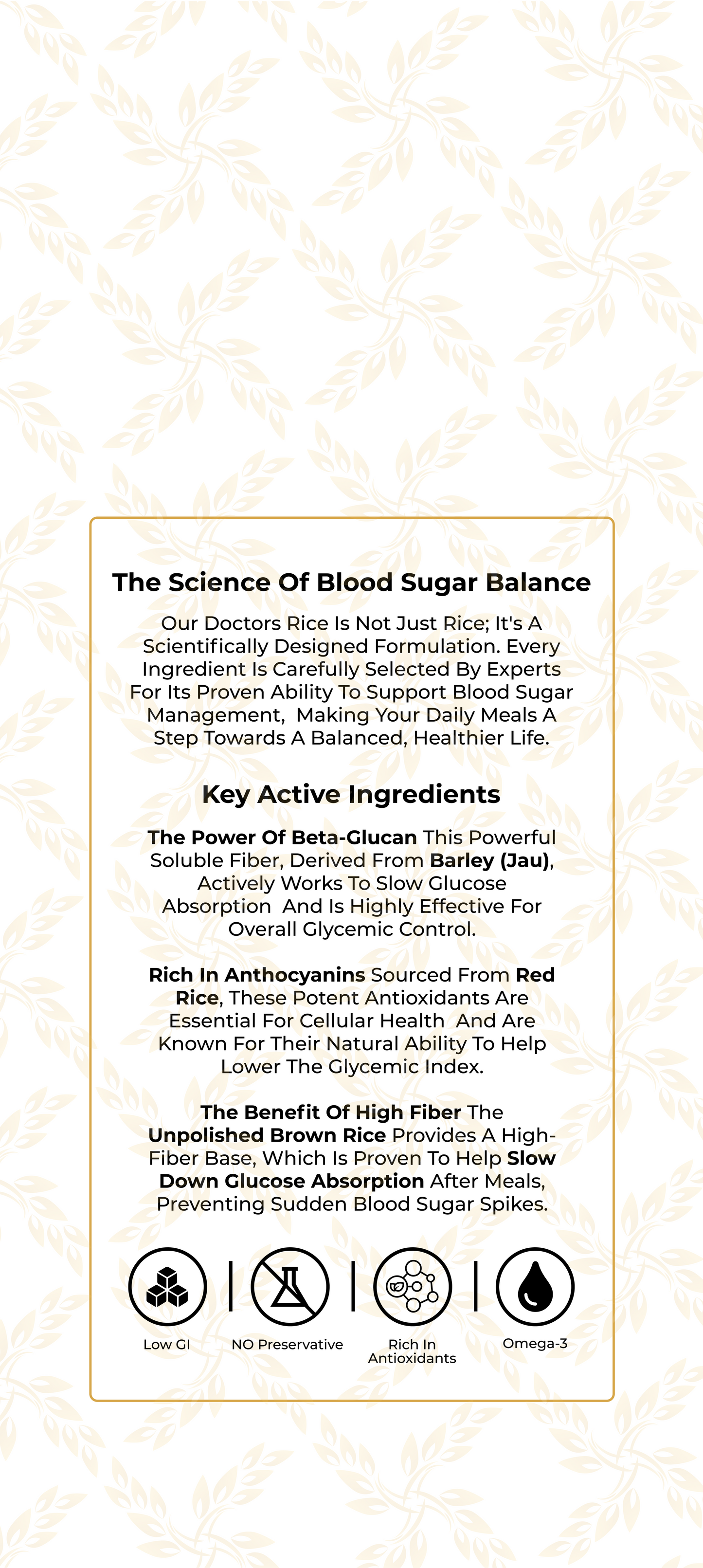 Doctors Rice Blood Sugar Control - Low GI Rice for Diabetes Management