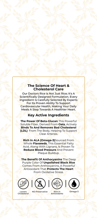 Doctors Rice Heart & Cholesterol Care - Black Rice & Flaxseed Blend