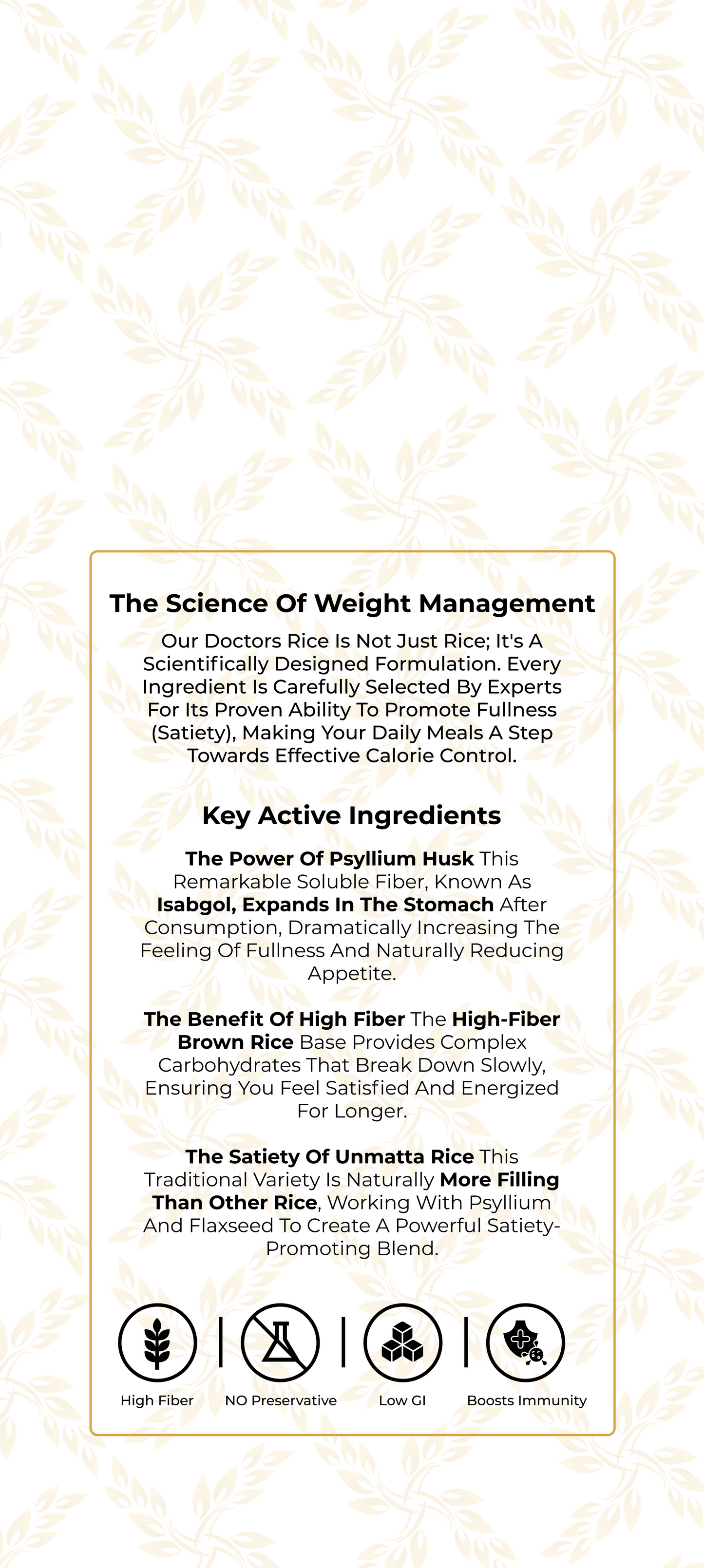 Doctors Rice Weight Management - High-Fiber Rice for Satiety