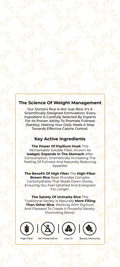 Doctors Rice Weight Management - High-Fiber Rice for Satiety