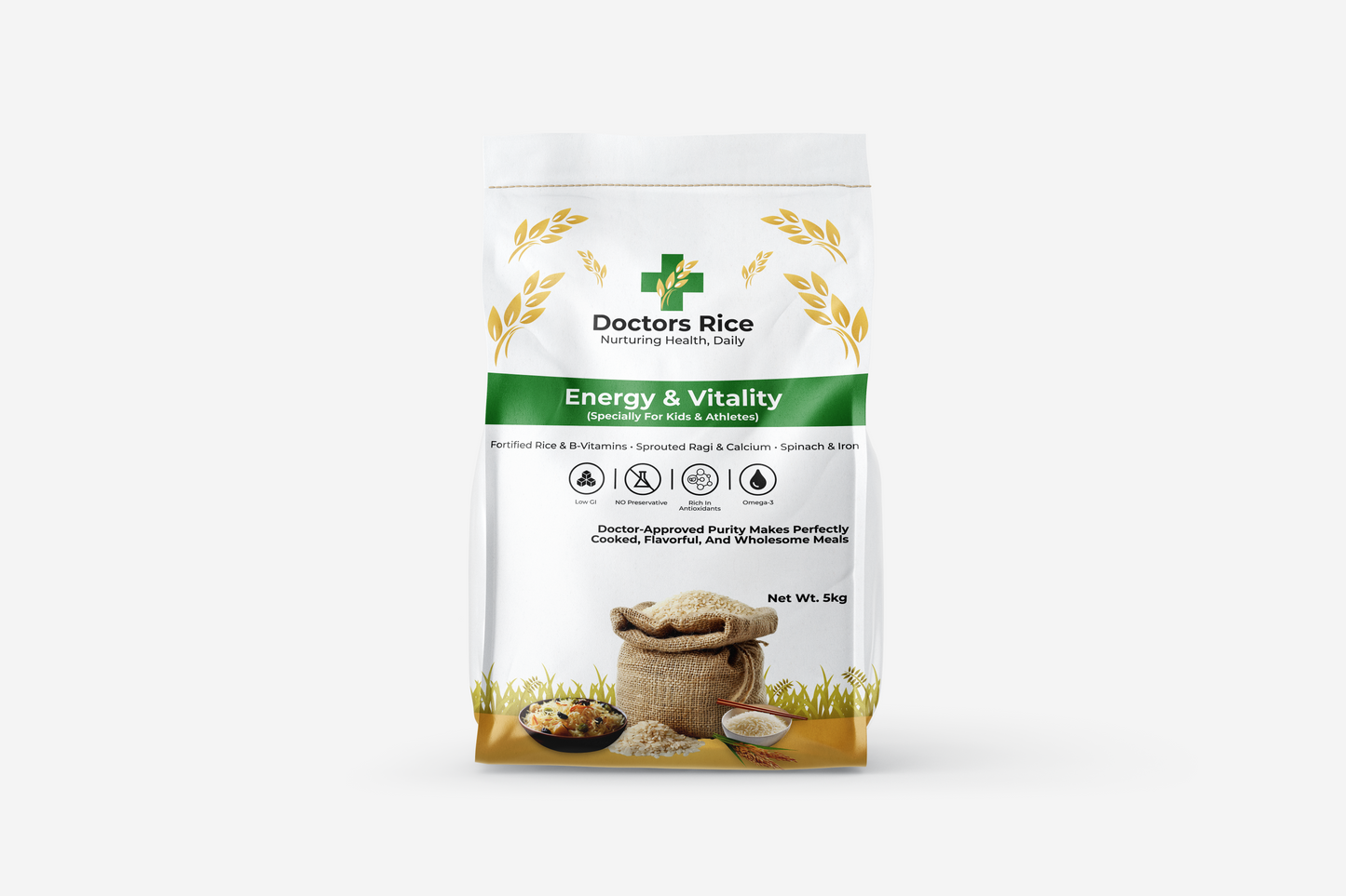 Doctors Rice Energy & Vitality - Fortified Rice for Kids & Athletes